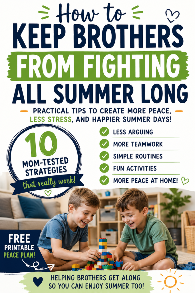 How to Keep Brothers From Fighting All Summer Long