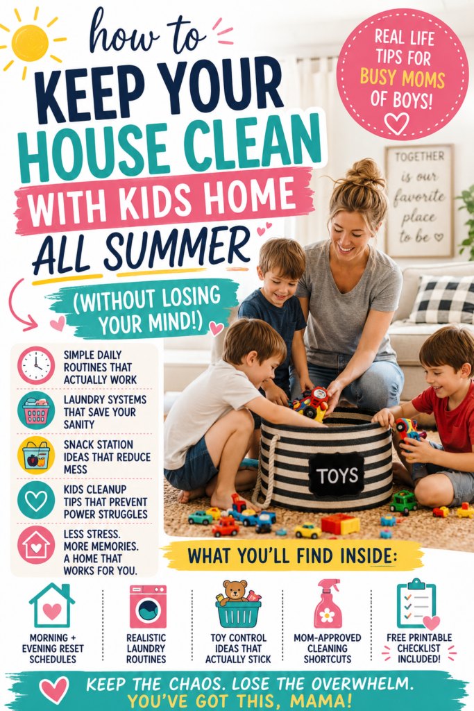 How to Keep Your House Clean With Kids Home All Summer
