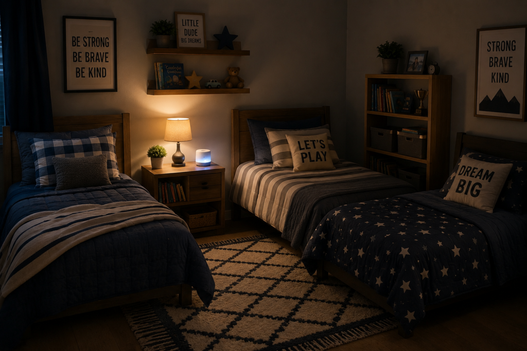 Bedtime Routine for Brothers Sharing a Room (Ages 4–10): How We Keep Three Boys Calm Before Bed