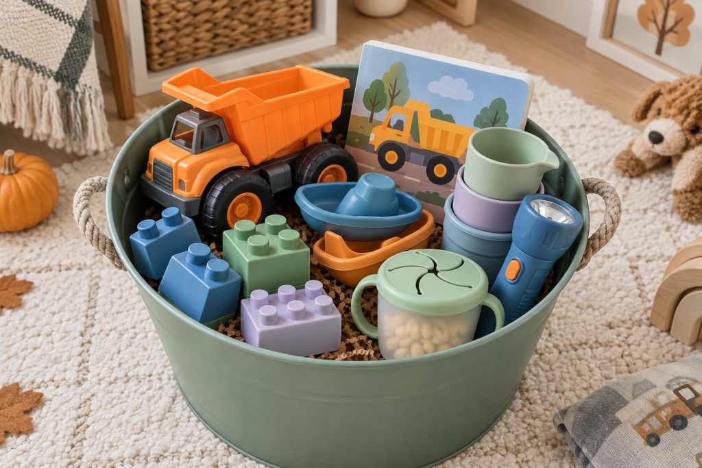 Non-candy Boo Basket ideas for a three-year-old boy